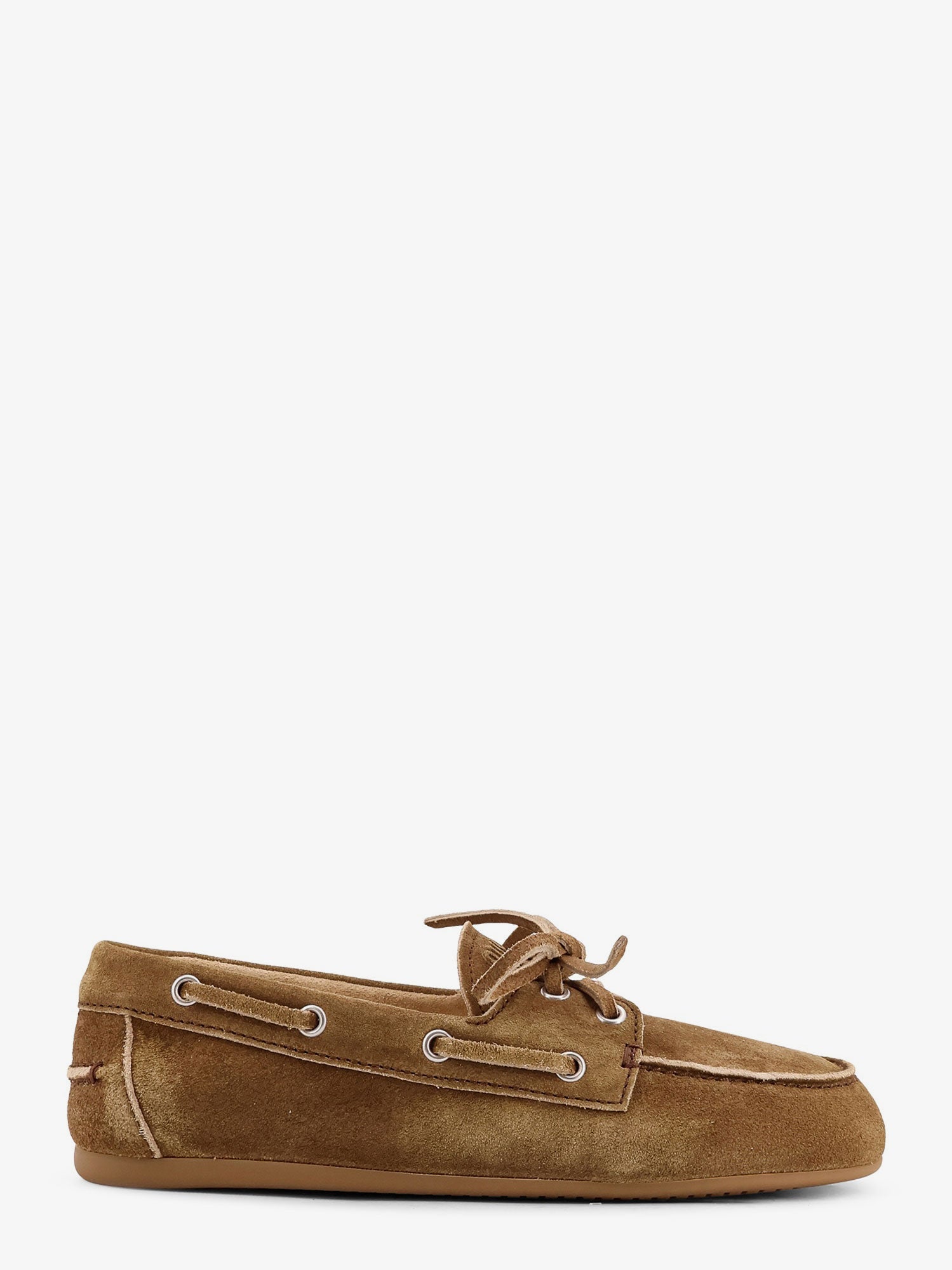 Miu Miu Women Suede Loafers With Embroidered Logo