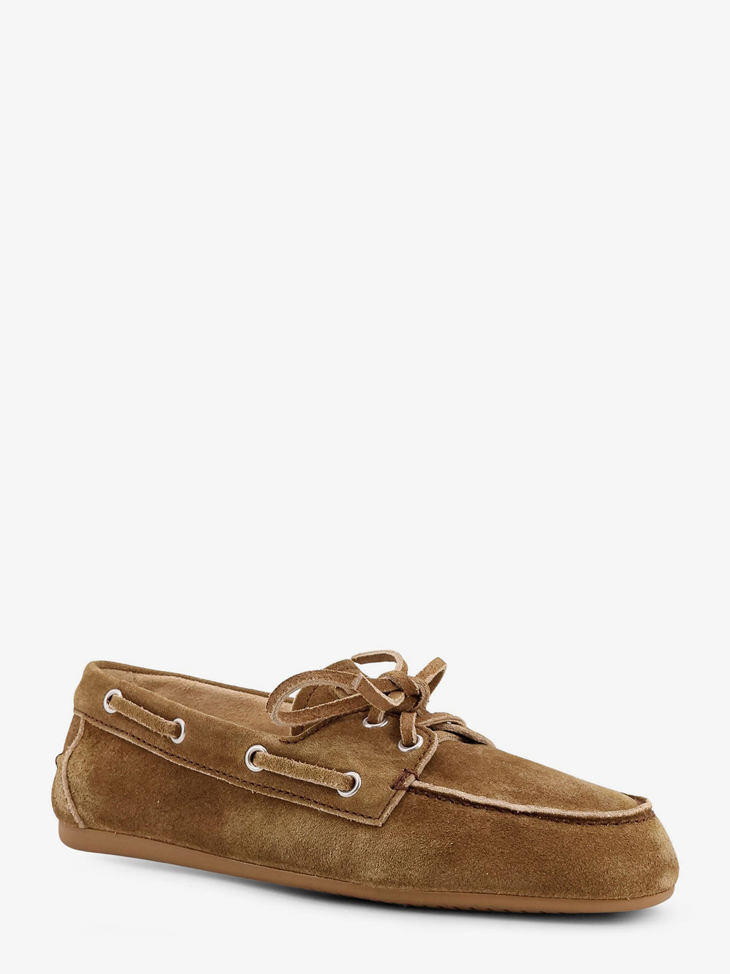 Miu Miu Women Suede Loafers With Embroidered Logo