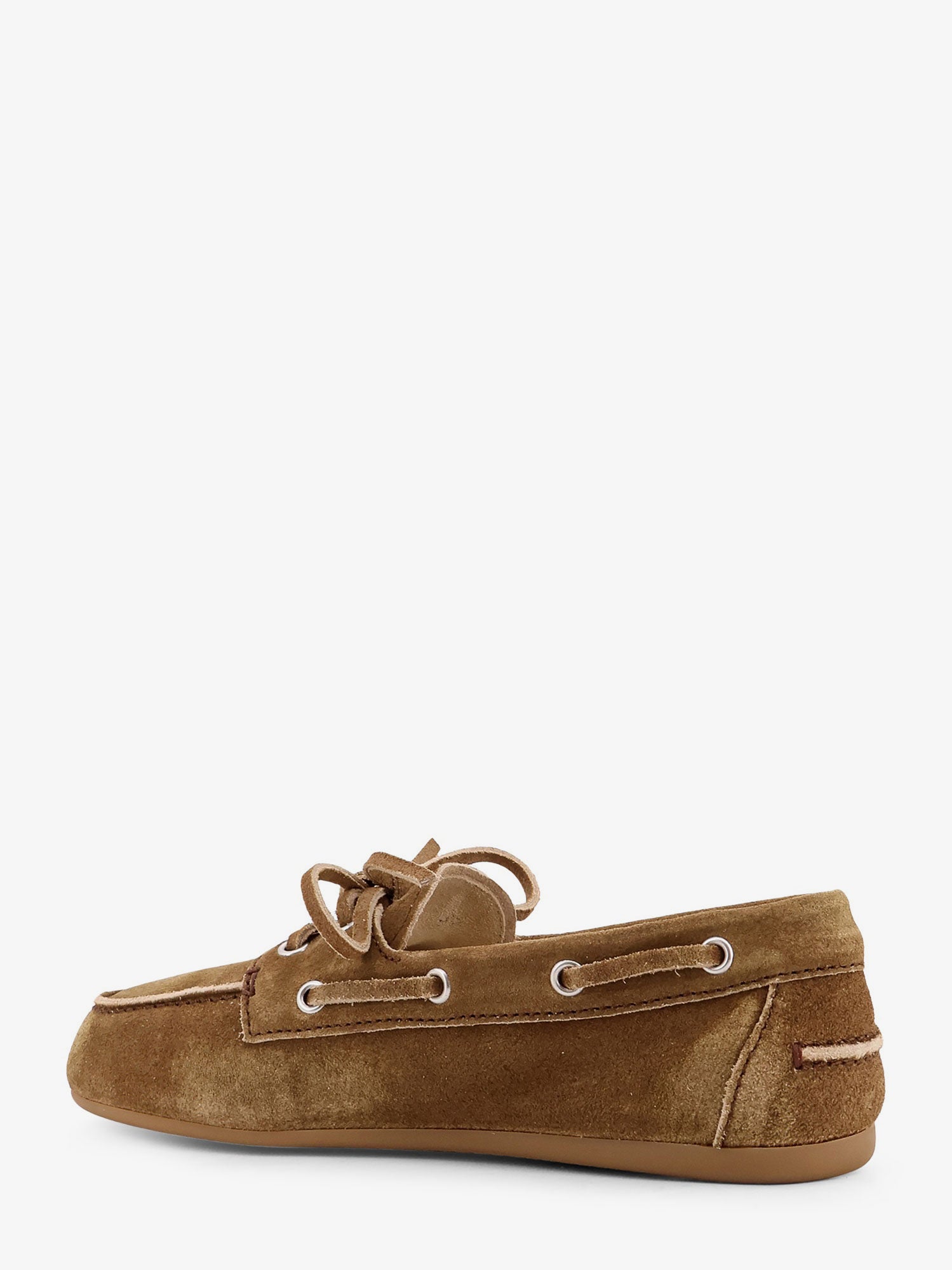 Miu Miu Women Suede Loafers With Embroidered Logo