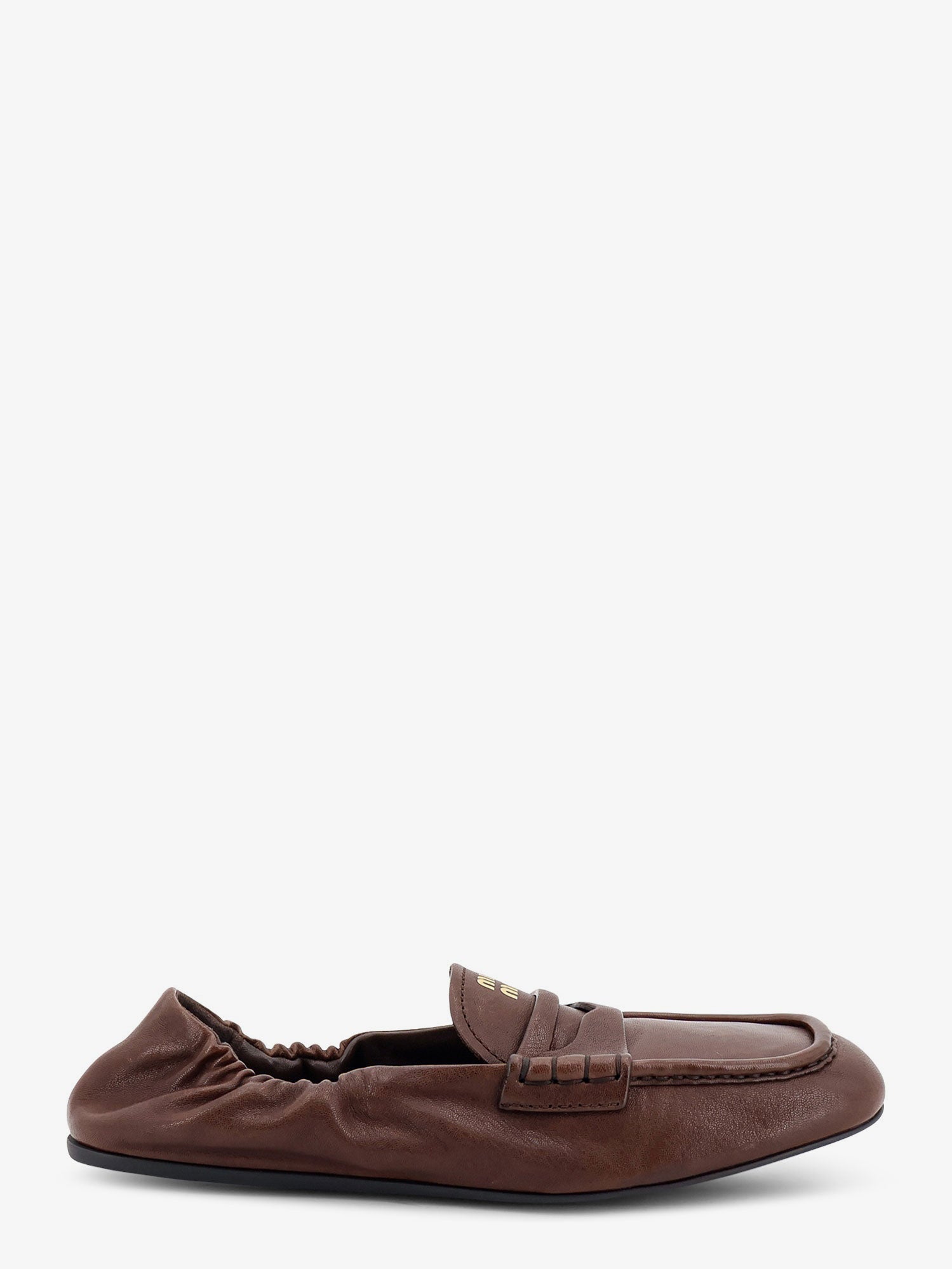 Miu Miu Women Ruches Leather Loafers