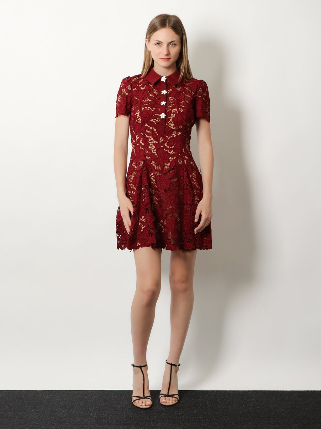 Self Portrait Women Lace Mini Dress
