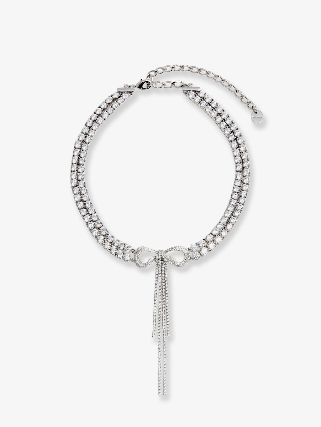 Self Portrait Women Double Crystal Bow Choker