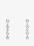 Self Portrait Women Crystal Heart Tiered Earrings