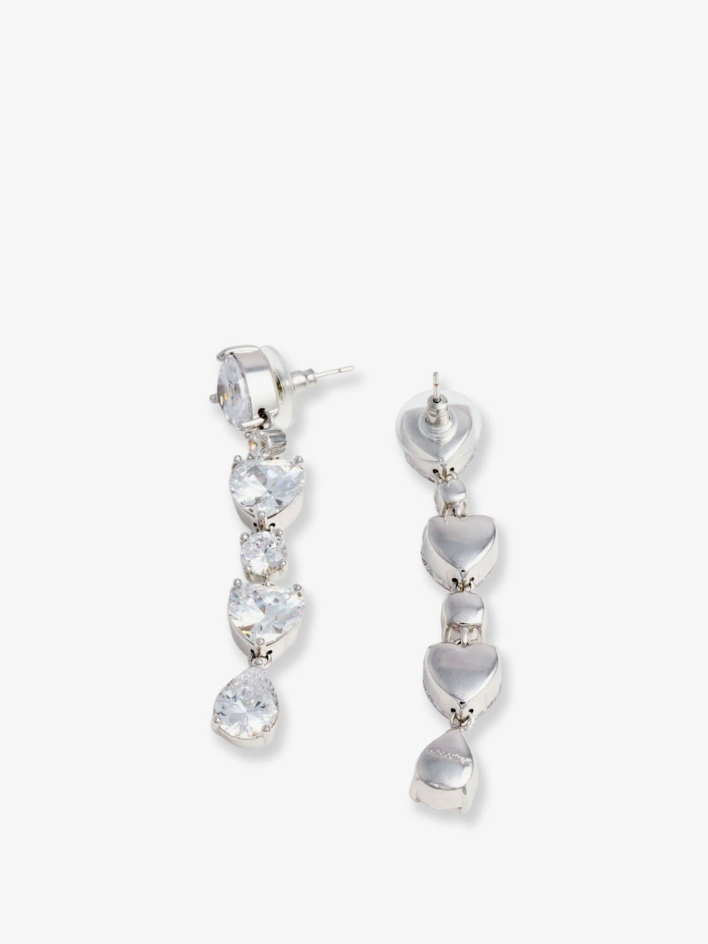 Self Portrait Women Crystal Heart Tiered Earrings