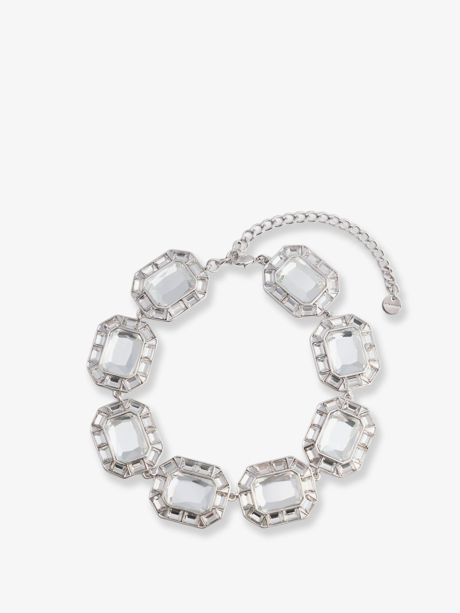 Self Portrait Women Silver Crystal Necklace