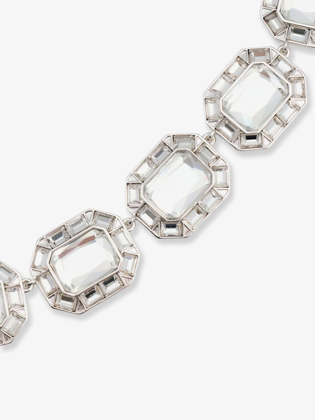 Self Portrait Women Silver Crystal Necklace