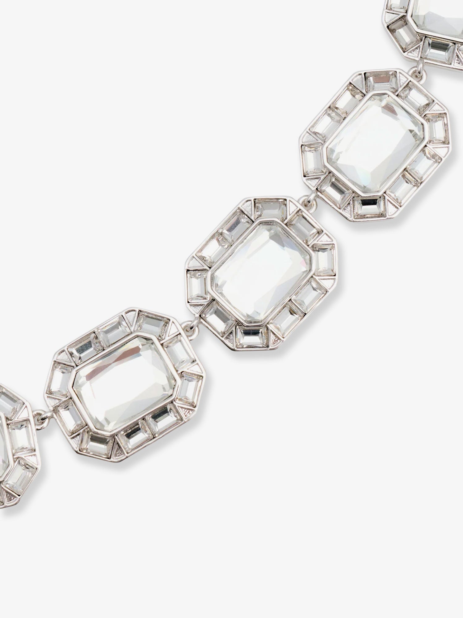 Self Portrait Women Silver Crystal Necklace