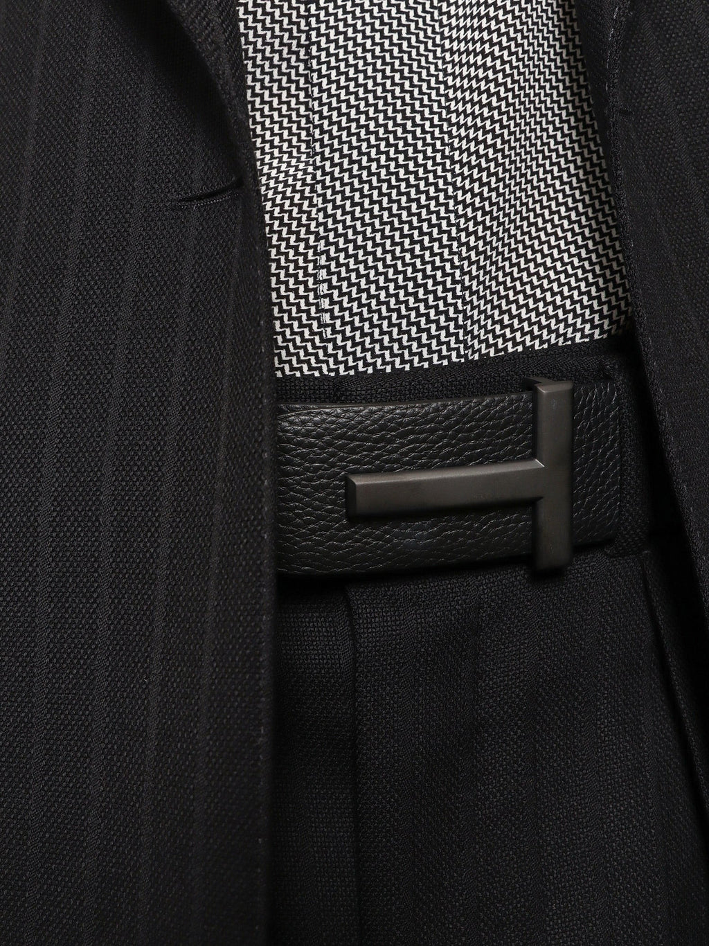 Tom Ford Men Hammered Leather Belt