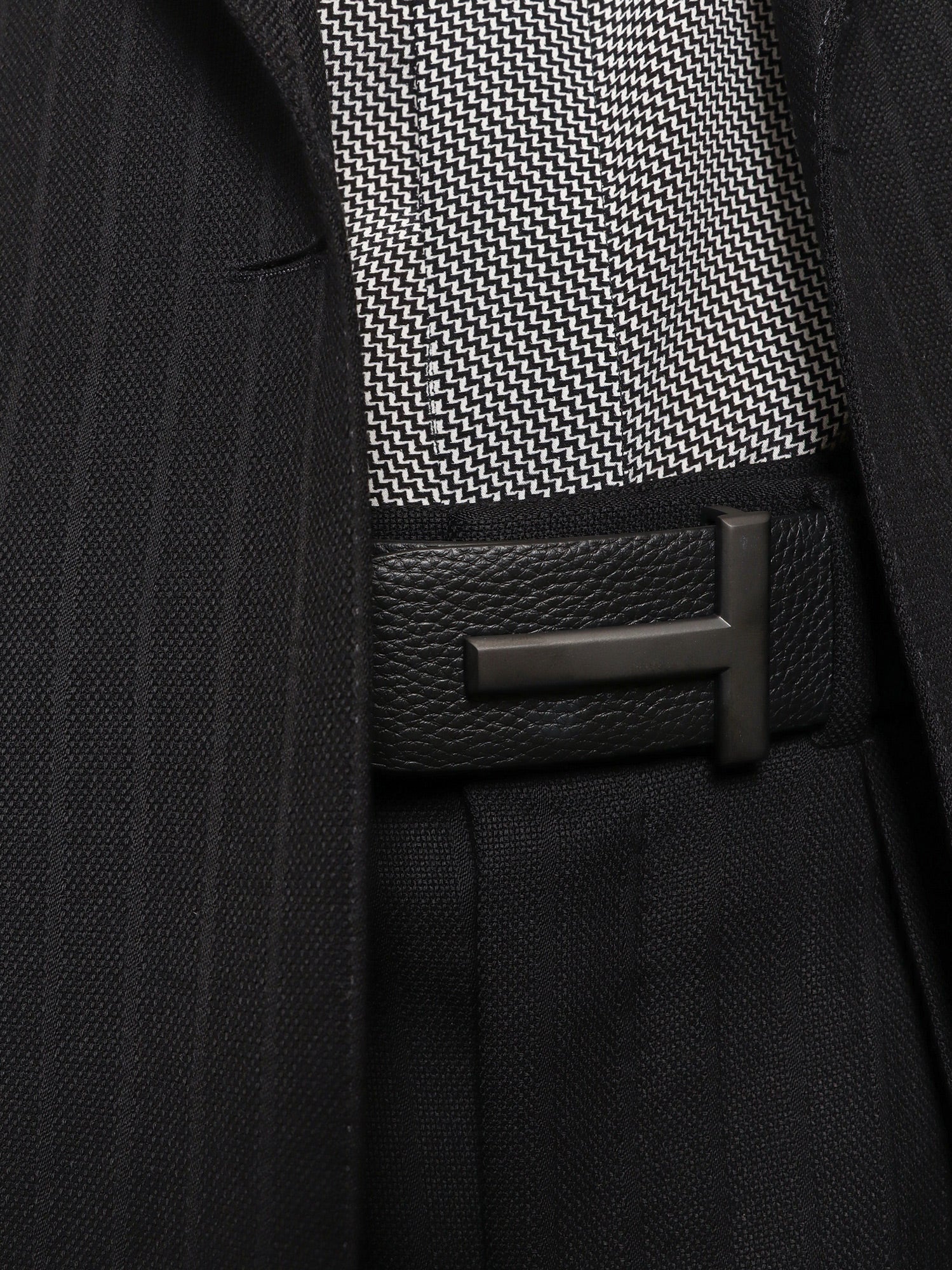 Tom Ford Men Hammered Leather Belt