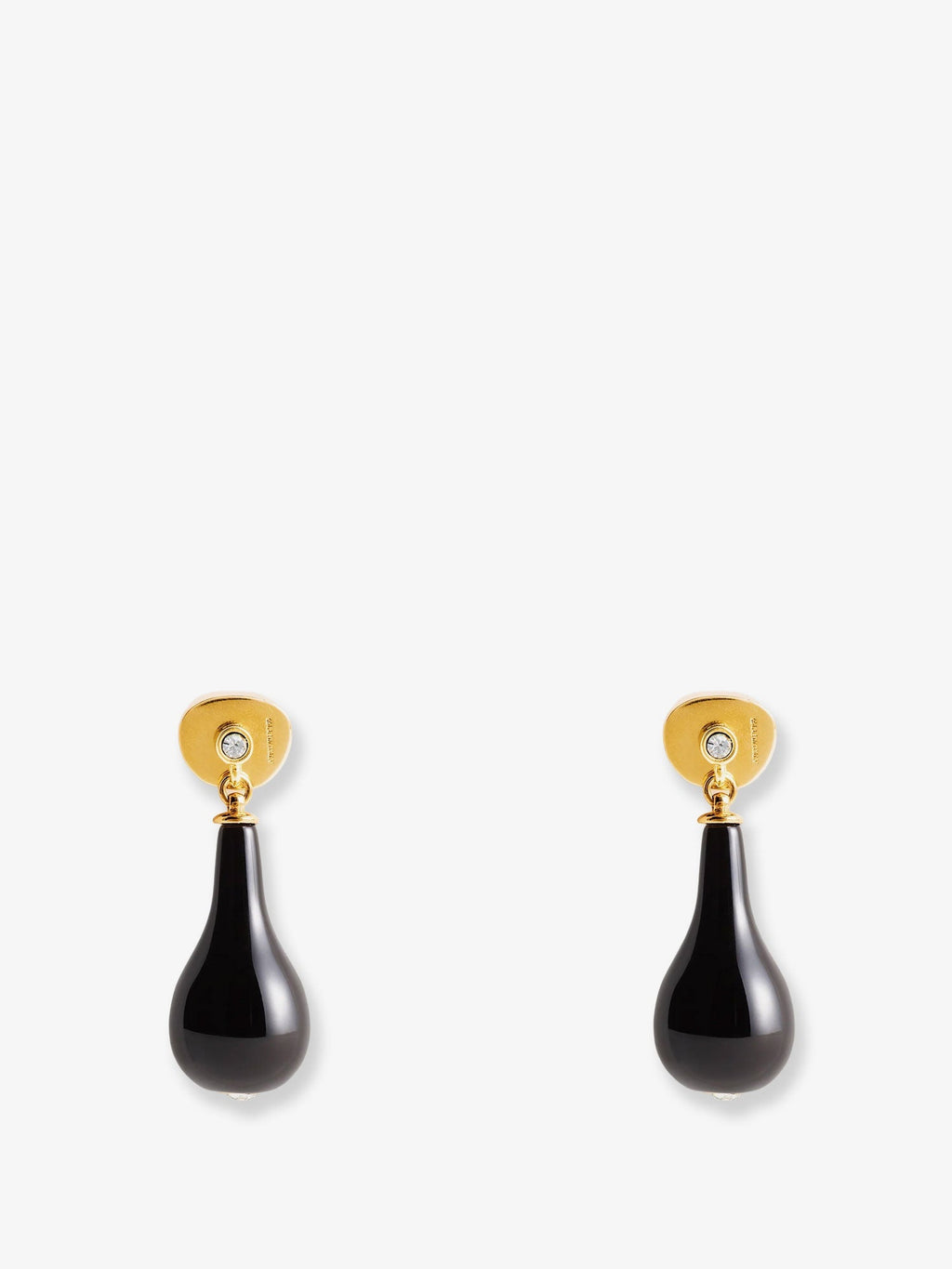 Toteme Women Onyx Drops Brass Earrings