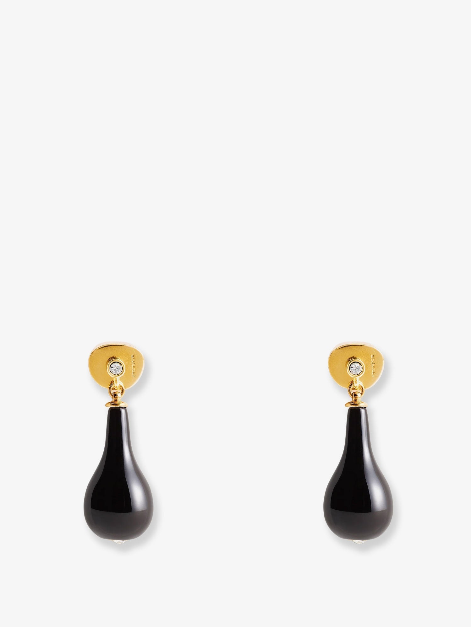 Toteme Women Onyx Drops Brass Earrings