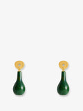 Toteme Women Jade Drops Brass Earrings