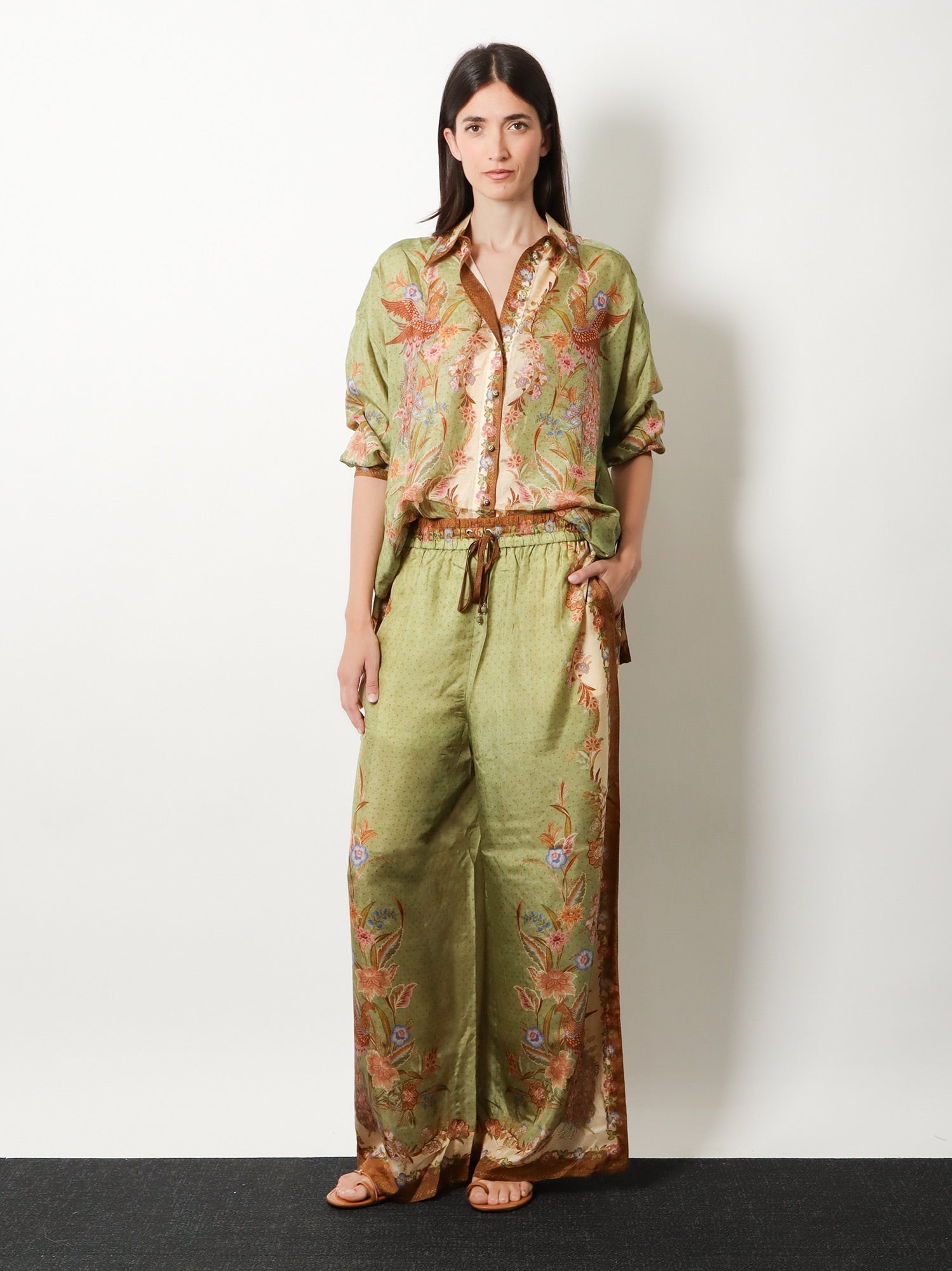 Zimmermann Women Indra Silk Trousers