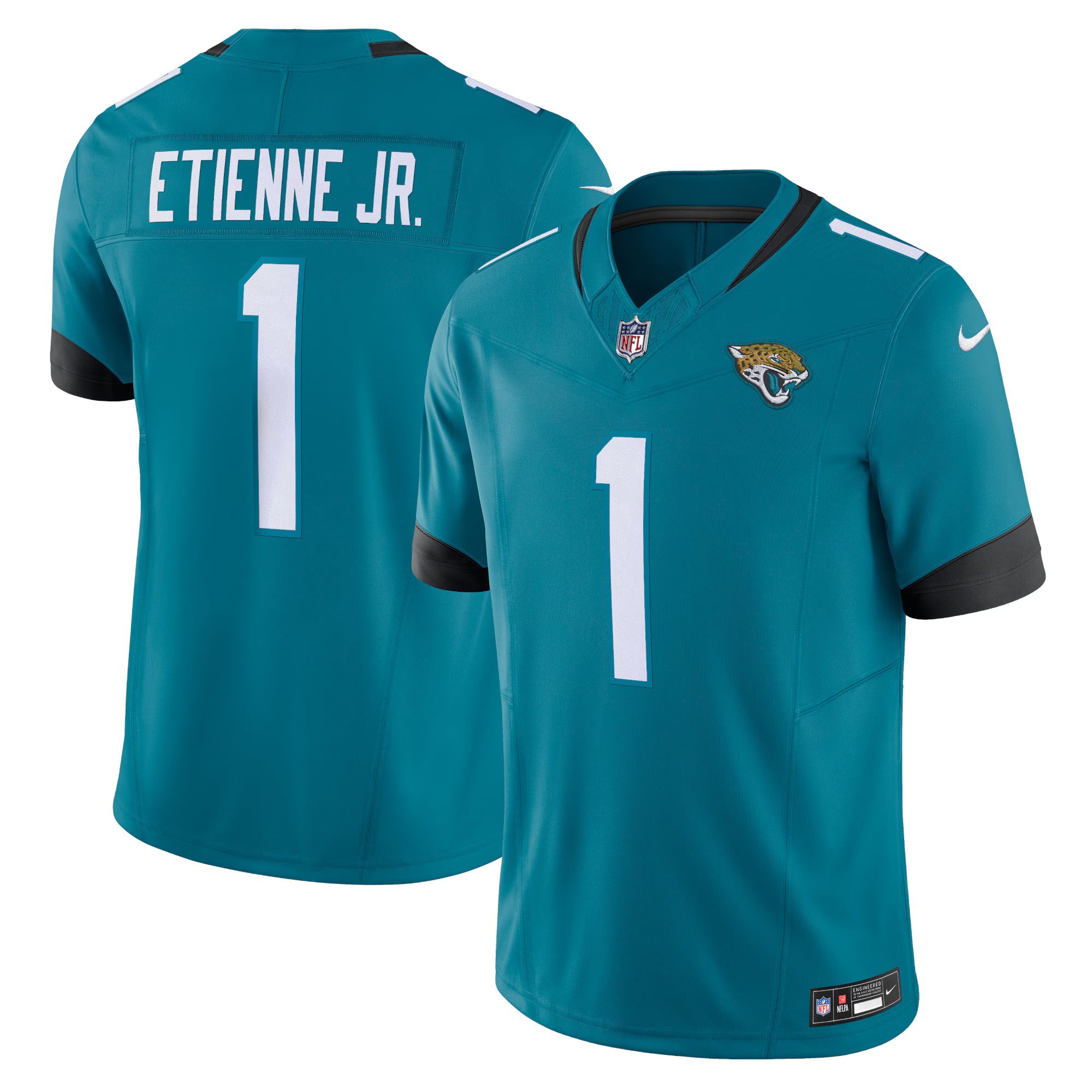 Jacksonville Jaguars Travis Etienne Teal Vapor F.U.S.E. Limited Jersey