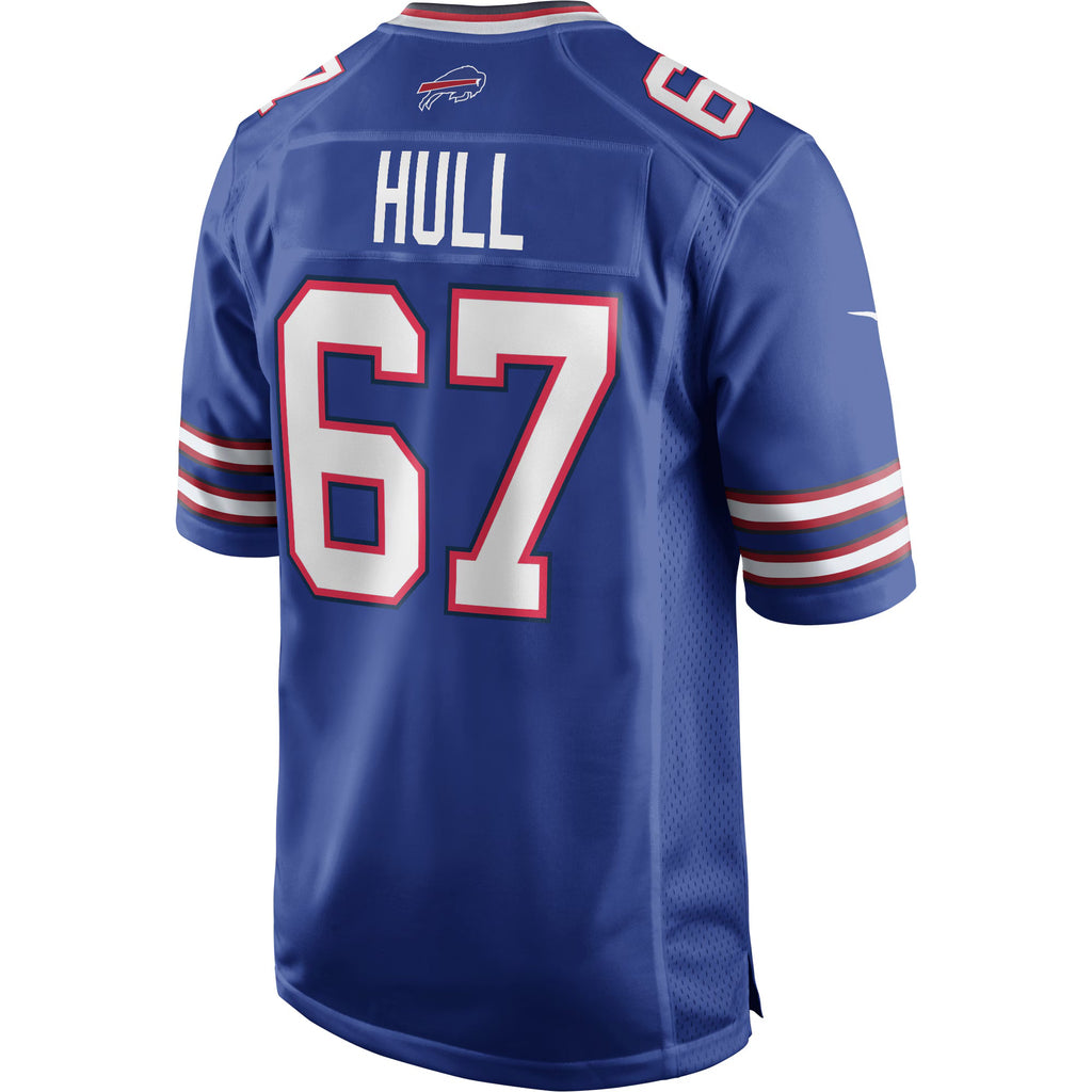 Buffalo Bills Kent Hull Royal Game Retired Player Jersey