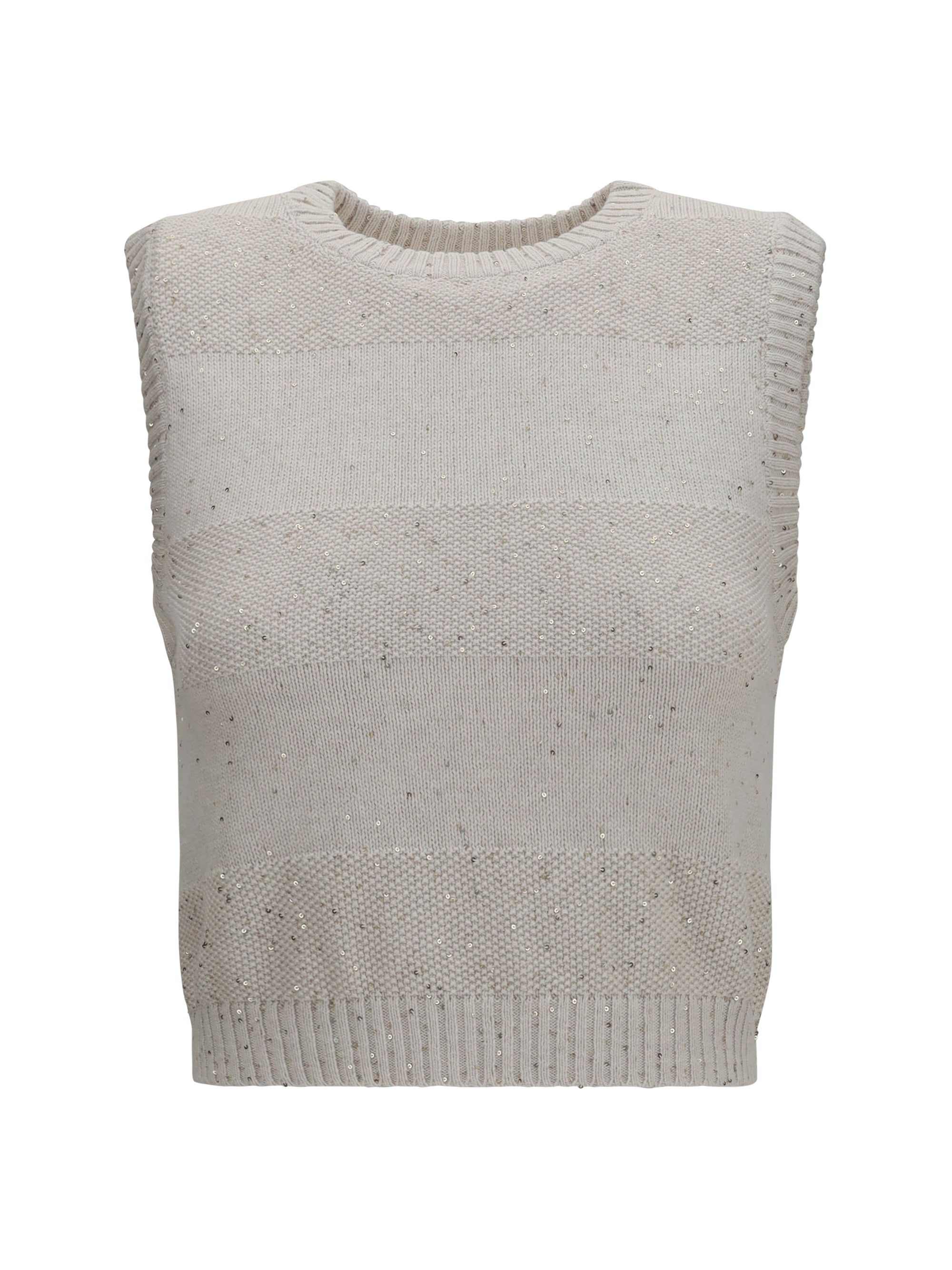 Brunello Cucinelli Women Knit And Sequin Vest