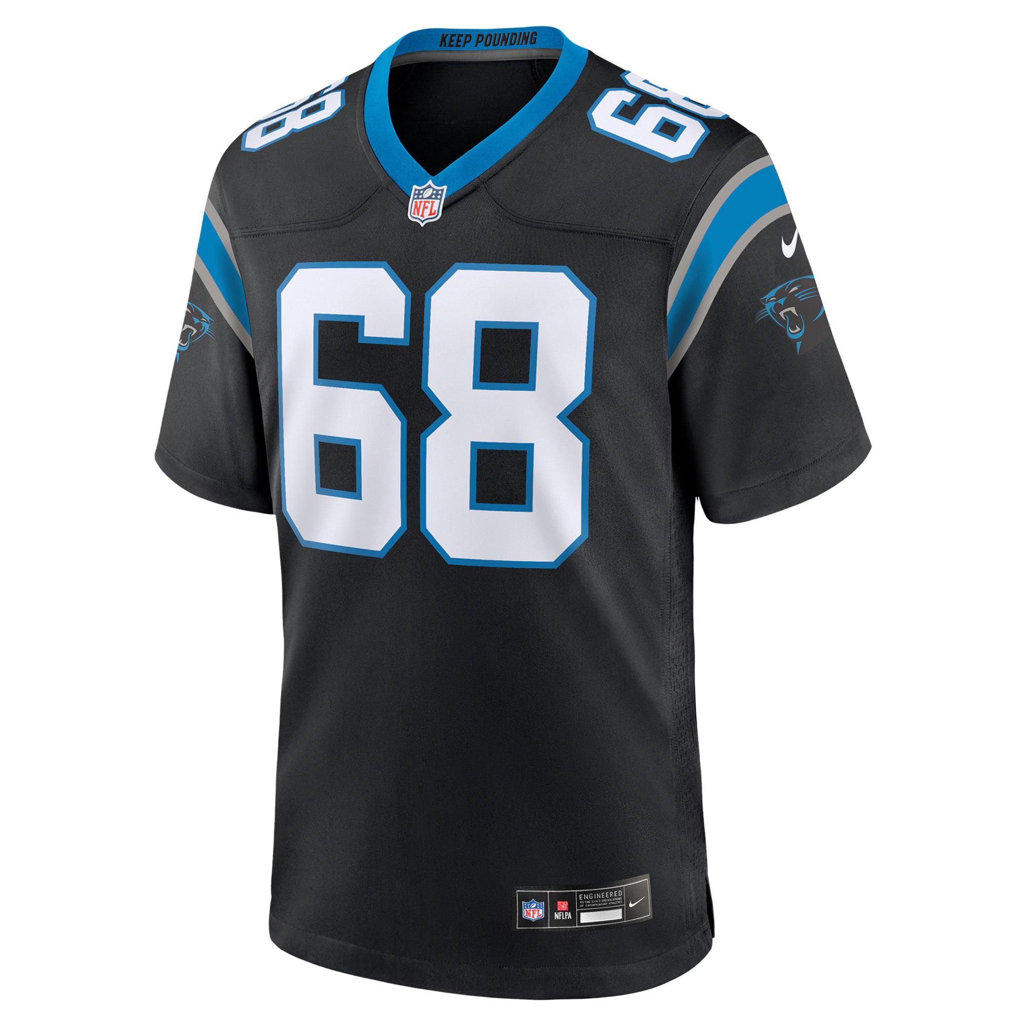 Carolina Panthers Damien Lewis Black Game Jersey