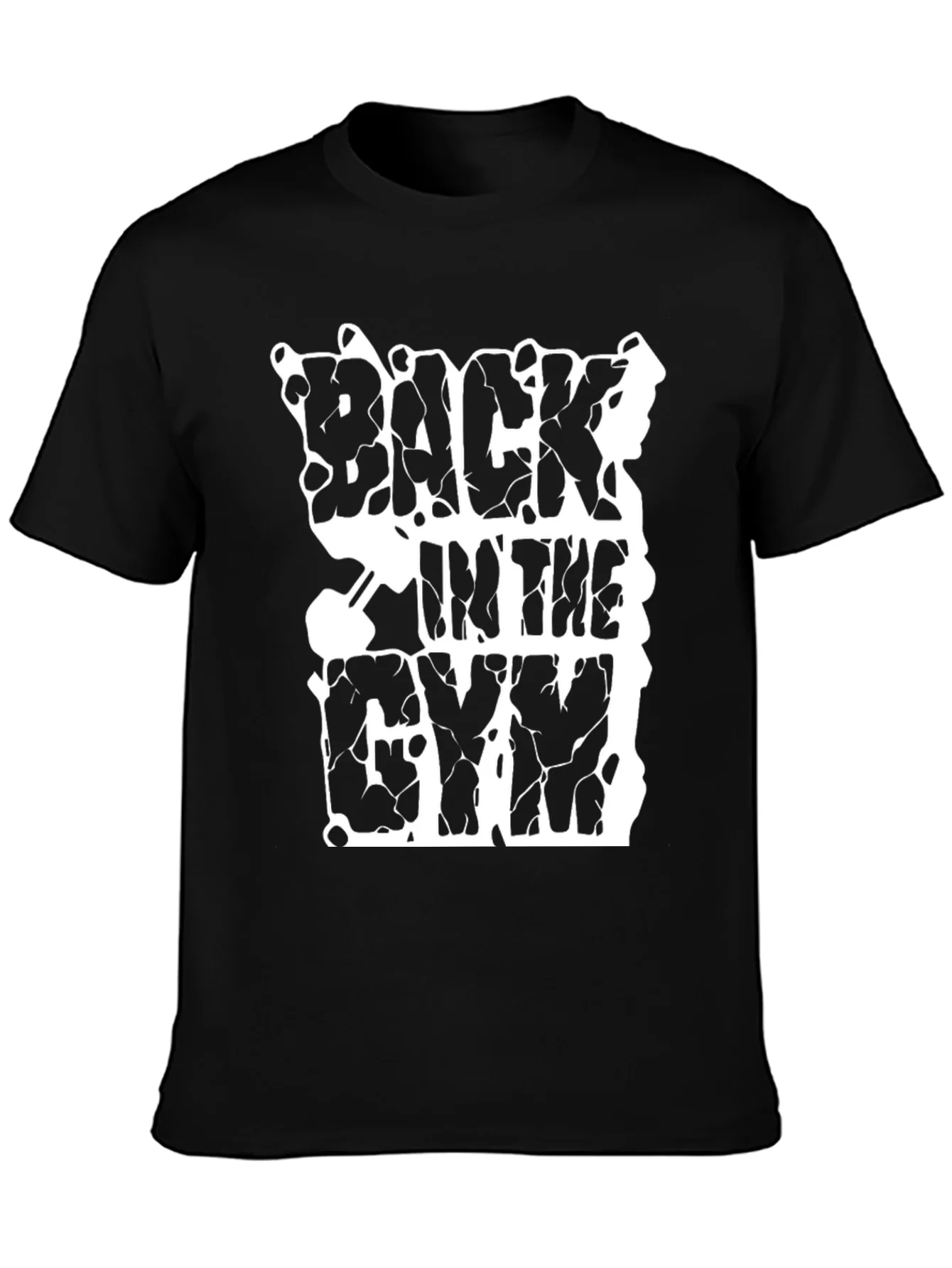 Back In The Gym Black T-Shirt Workout Graphic