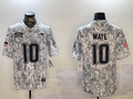 Men's New England Patriots Drake Maye #10 Arctic Camo 2024 Salute to Service Limited jersey