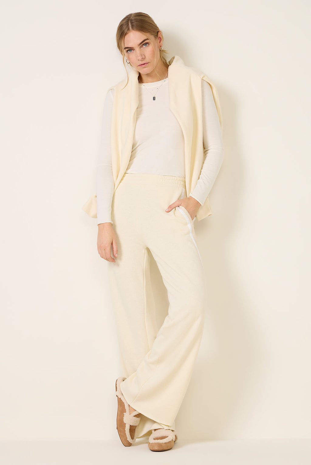 Women's 5 Stripe Wide Leg SweatPants