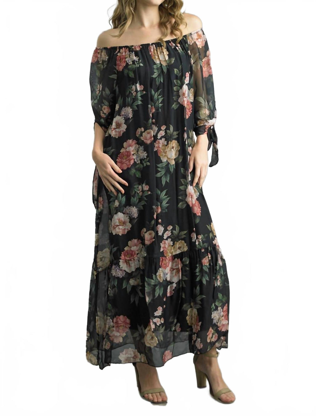 Just A Beautiful Girl Maxi Dress In Black
