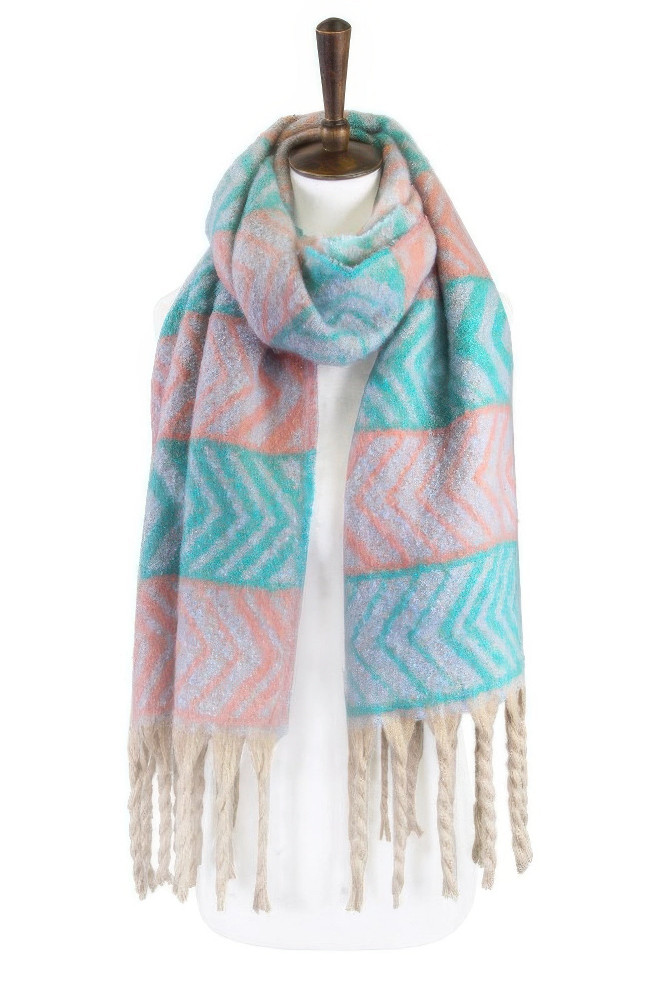 Two Toned Fringe Scarf
