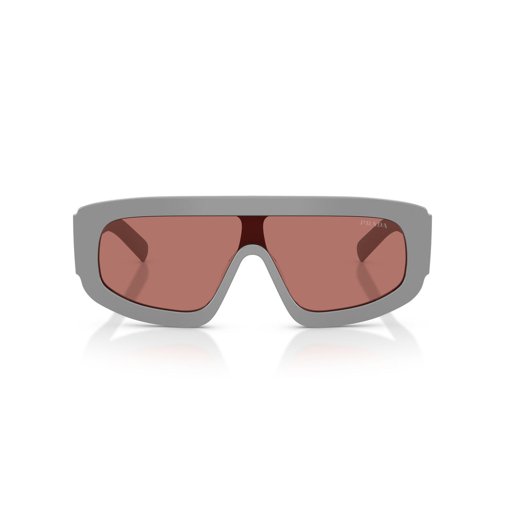 Oversized Rectangular Frame Sunglasses With Triangular Logo Detail