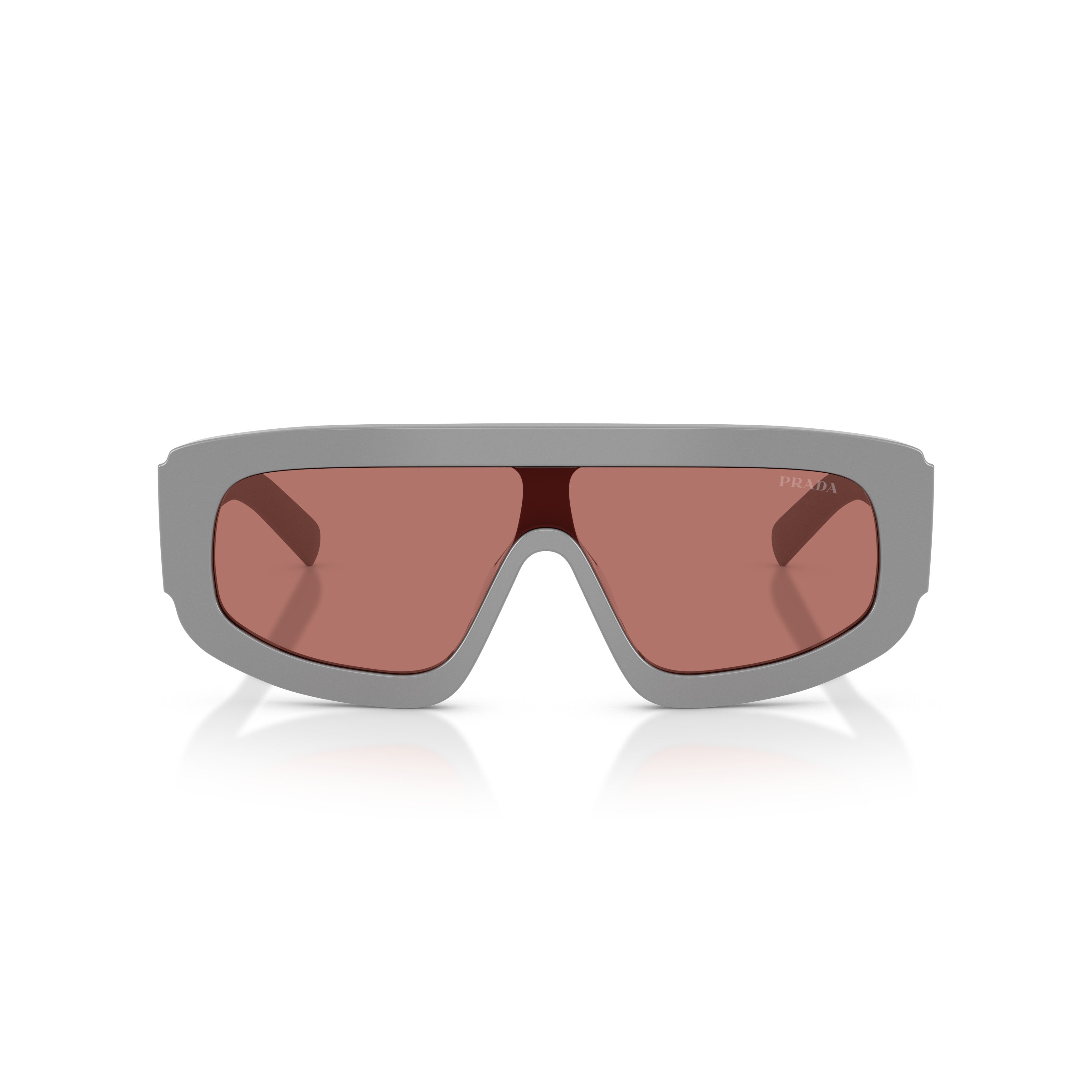 Oversized Rectangular Frame Sunglasses With Triangular Logo Detail