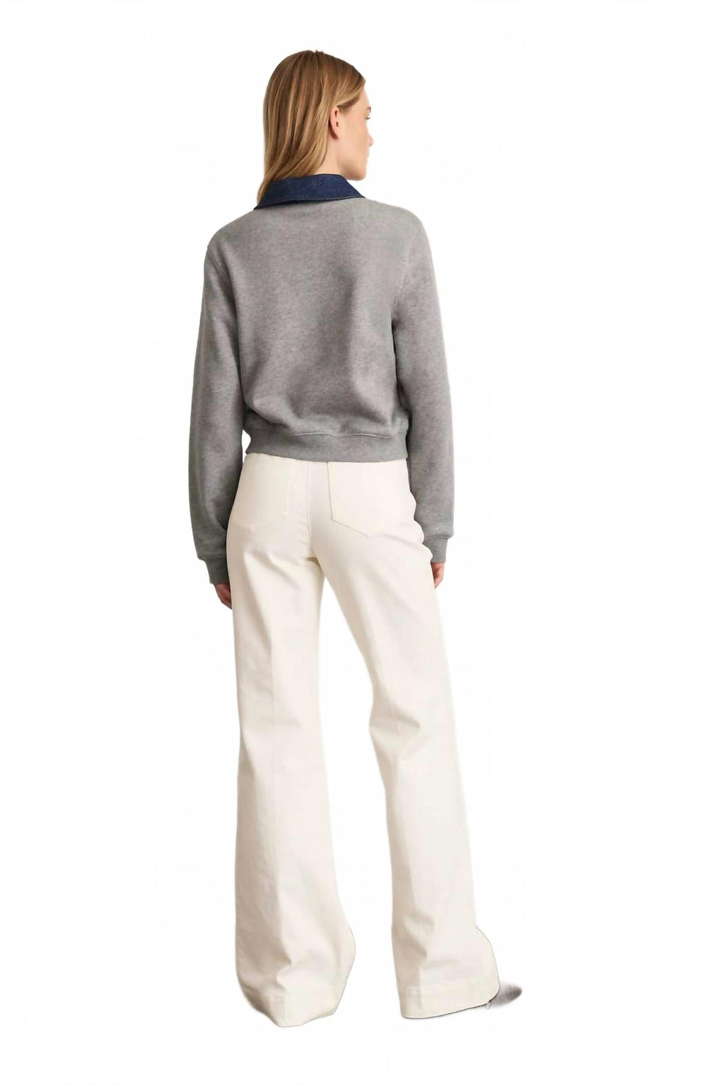 Rita Cozy Terry Knit Jacket In Heather Grey