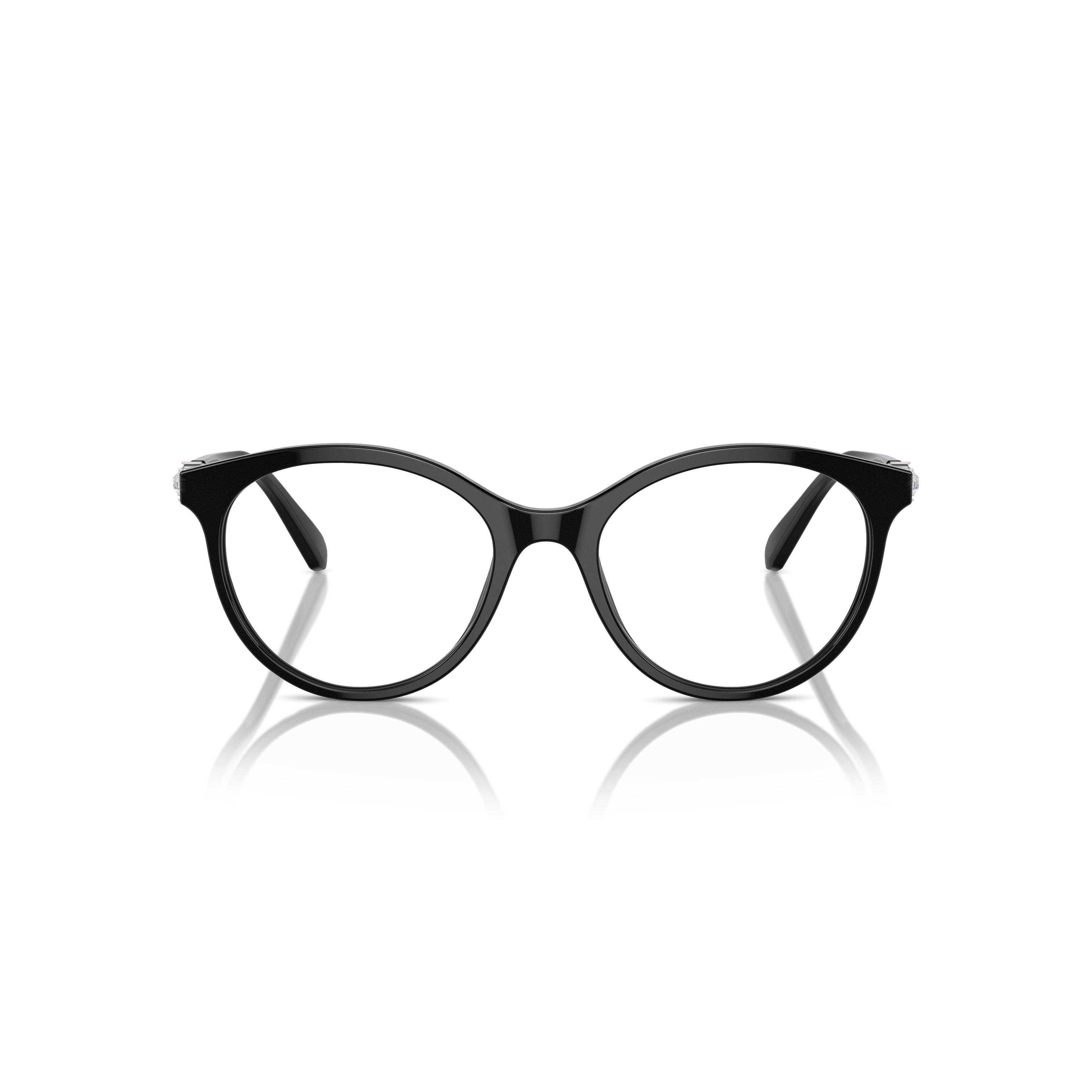 0Sk2019 Black Acetate Sunglasses with Crystal-Embellished Temples