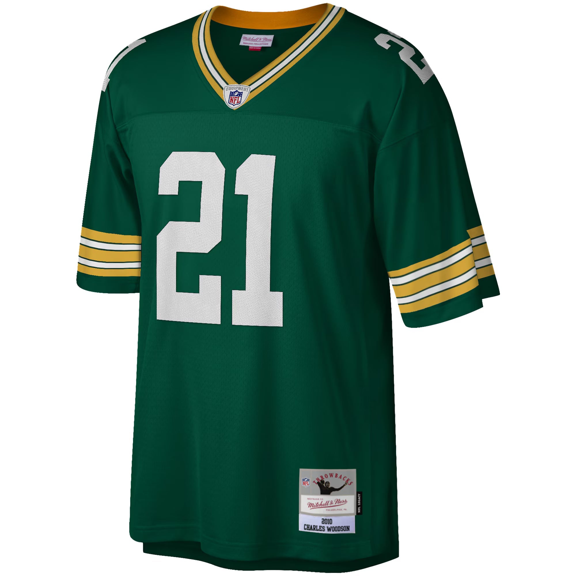 Green Bay Packers Charles Woodson Mitchell & Ness Green Legacy Replica Jersey
