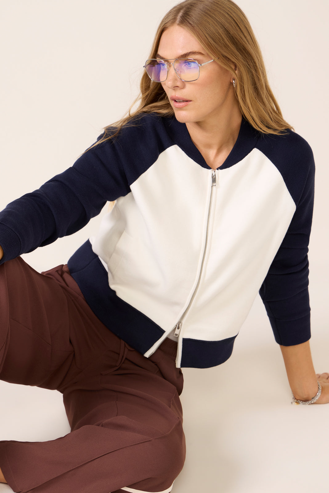 Women's Melissa Colorblock Sweater Bomber