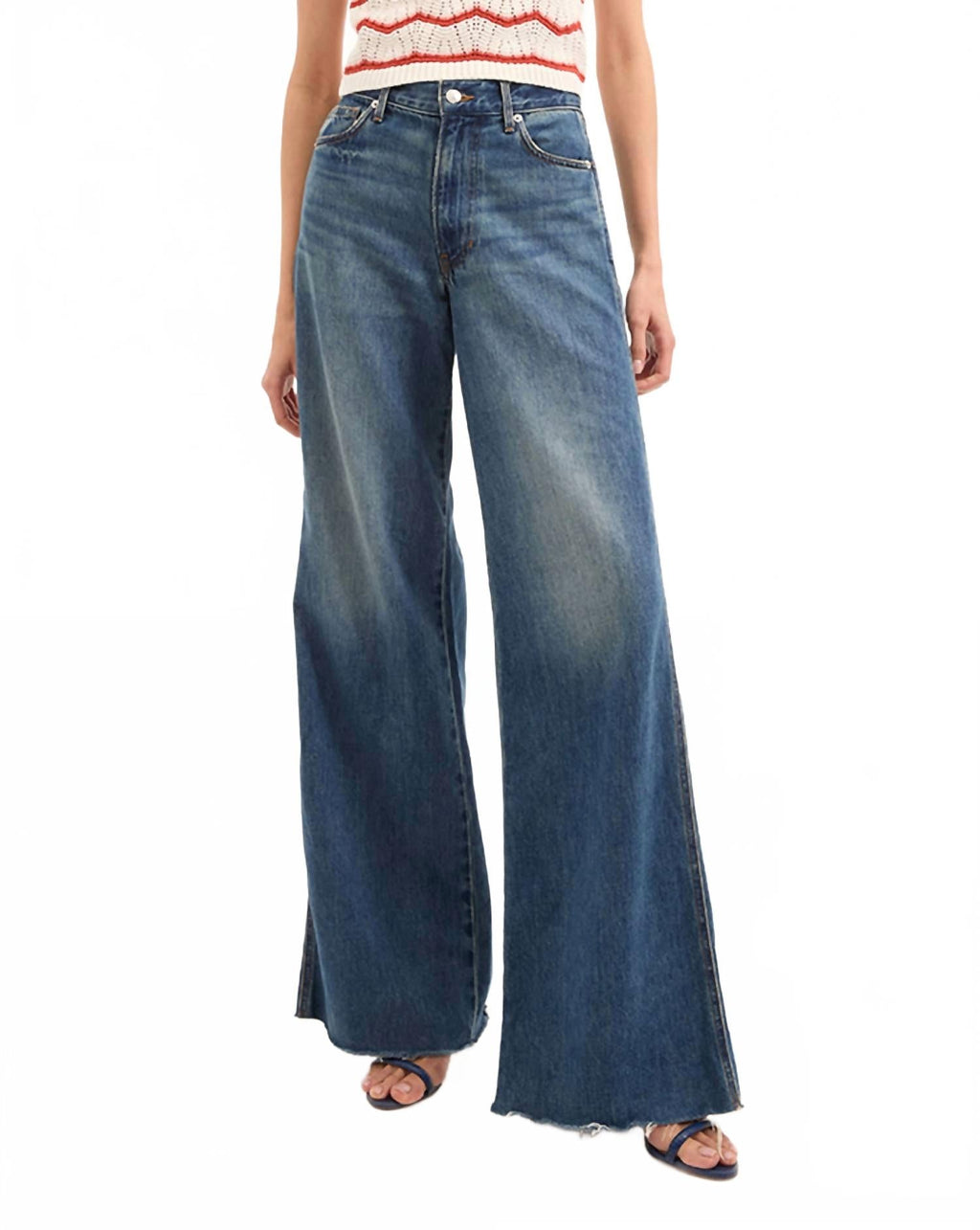 Kasey Mid Rise Wide-Leg Jean In Bandit