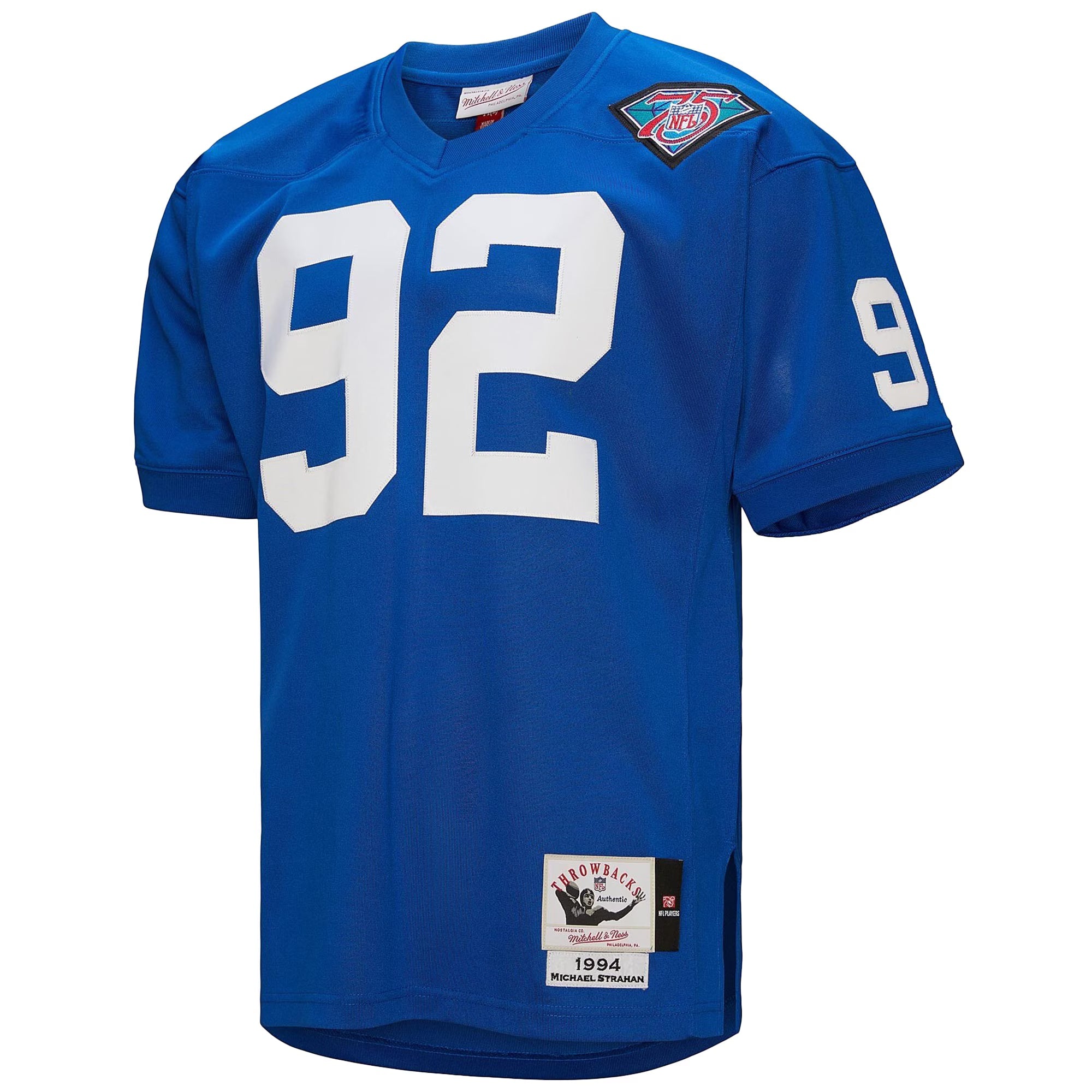 New York Giants 1994 Michael Strahan Mitchell & Ness Royal Authentic Throwback Retired Player Jersey