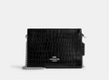 NWT Coach Slim Crossbody In Croc-Embossed Leather- Black