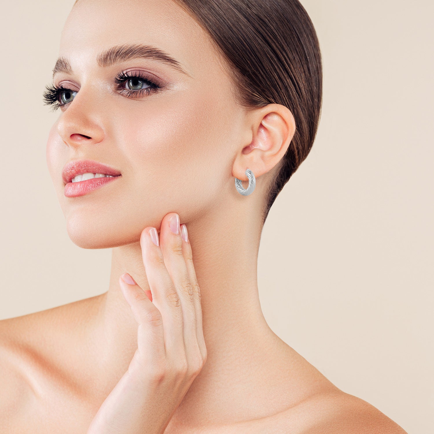 Sterling Silver Bold Twist Hoops