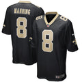 New Orleans Saints Archie Manning Black Game Retired Player Jersey