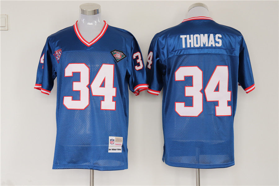 Men's Buffalo Bills Thurman Thomas Mitchell & Ness Blue Legacy Replica Player jersey