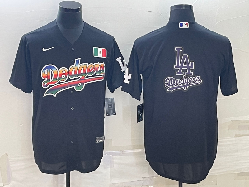 Men's Los Angeles Dodgers Black Blank Replica jersey