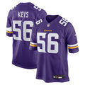 Minnesota Vikings Austin Keys Purple Team Game Jersey
