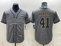 Men's New Orleans Saints Alvin Kamara #41 Gray Game Jersey1 Joint Edition