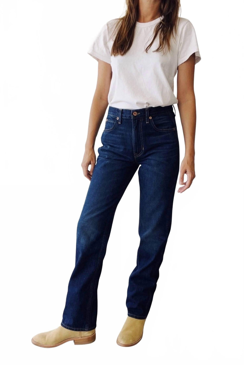 Straight Leg Jeans In Eddy Wash