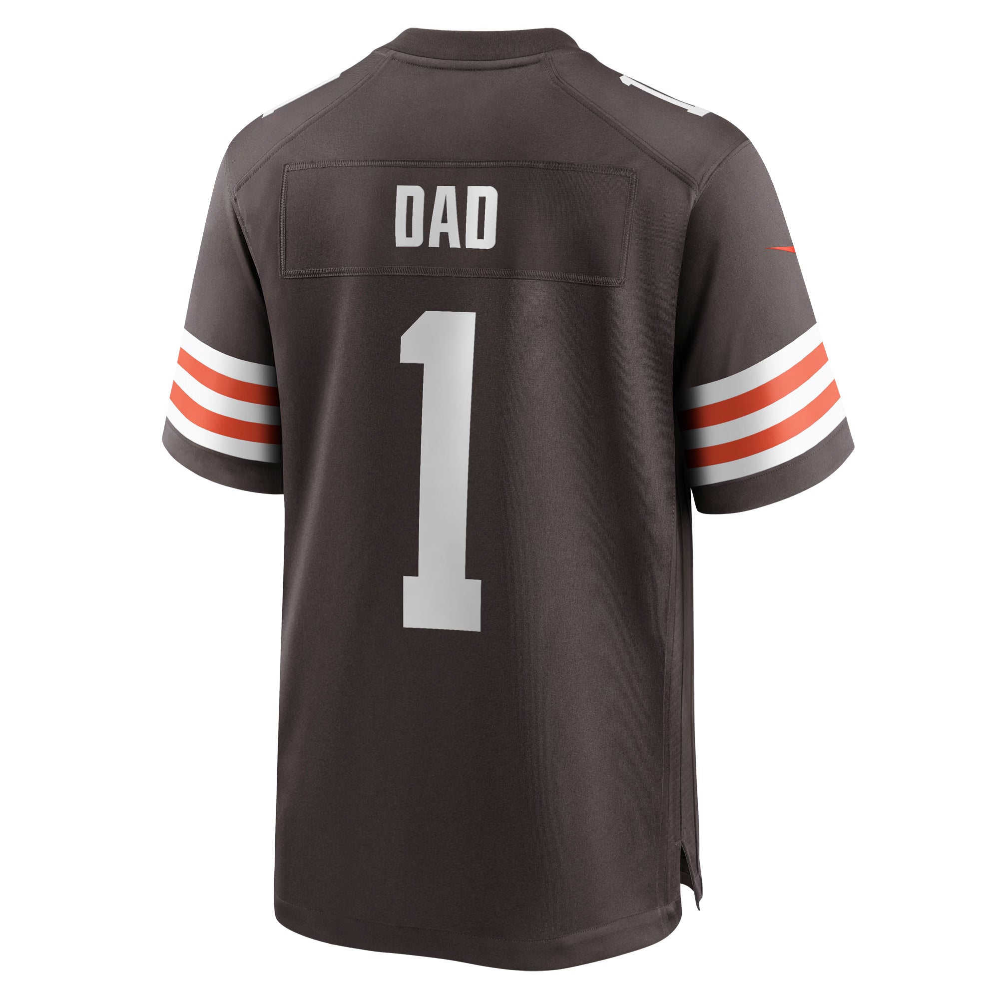Cleveland Browns Number 1 Dad Brown Game Jersey