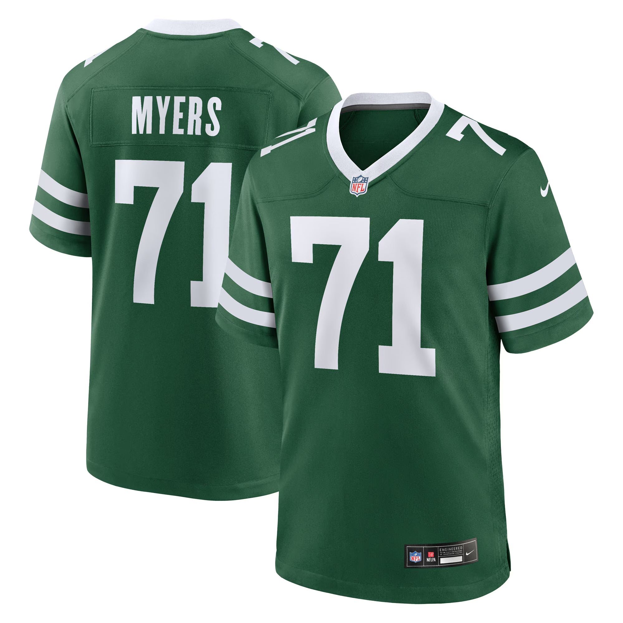 New York Jets Josh Myers Legacy Green Team Game Jersey