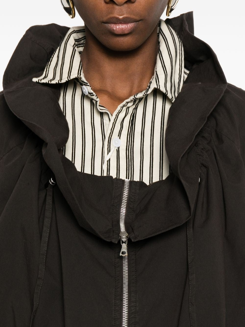 Dries Van Noten Women Cotton Blend Ruffled Jacket