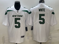 Men's New York Jets Mike White #5 White Game jersey