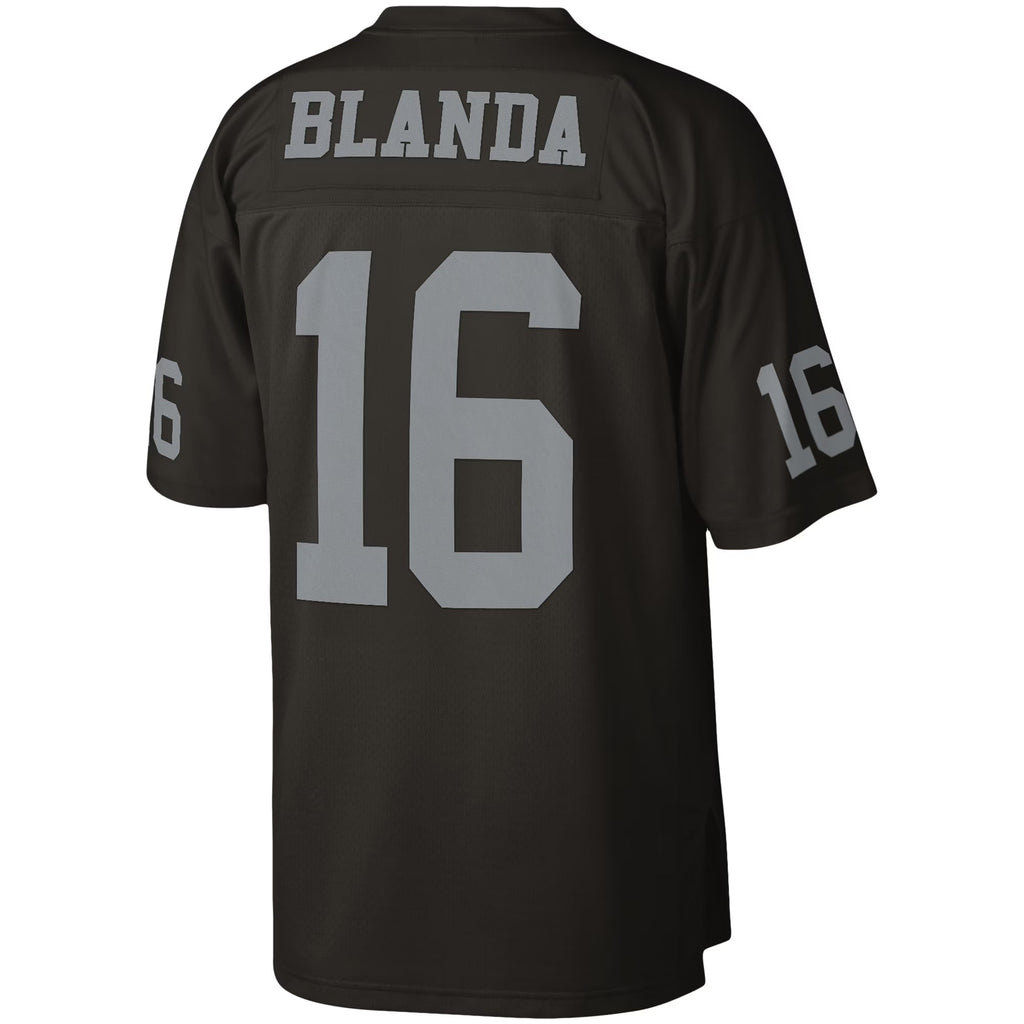 Las Vegas Raiders George Blanda Mitchell & Ness Black Legacy Replica Jersey