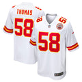 Kansas City Chiefs Derrick Thomas White Retired Player Game Jersey