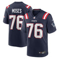 New England Patriots Morgan Moses Navy Team Game Jersey