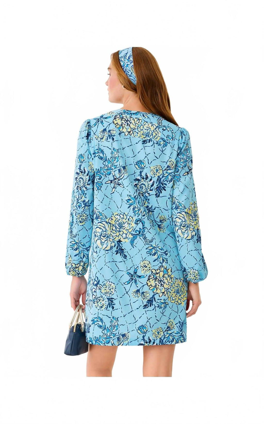Ensley Long Sleeve Dress In Bellevue - Breakers Beach